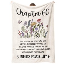 Chapter 60th Birthday Blanket Women 1966 Gifts Decor 50x60 Inch Throw Sister