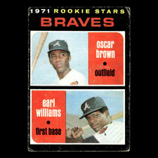 Oscar Brown/Earl Williams Rookie #52 1971 Topps Atlanta Braves Baseball Card MLB. rookie card picture