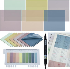 800 Sheets Morandi Transparent Sticky Notes 3x3 Inch Clear Waterproof 16 Pads