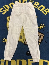 Vintage Nike Track Pant Mens Large Nylon White Jogger