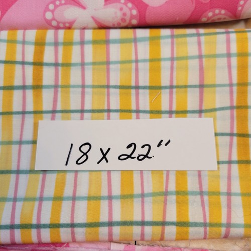 Cotton Fabric Lot 12 Pieces Fat Quarters Polka Dots Plaid Baby Prints Quilting - Picture 7 of 24