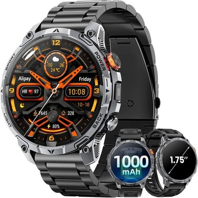 Smartwatch Herren Männer mit Telefonfunktion Armbanduhr für iOS Android Outdoor