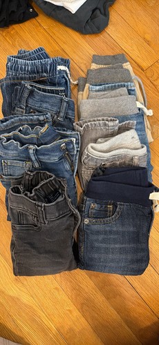 GAP Baby Denim Jeans Pants 12-18 Months Blue Solid Elastic Waist Button