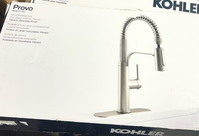 Kohler Provo Semi-Professiona Pulldown Kitchen Faucet, Stainless Steel R43211-VS
