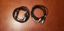 PAIR of Mogami 2528 1/4in TRS Male to XLR Male XLR Female Insert Y Cables 10ft