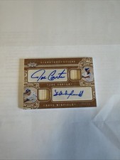 Joe Carter Dave Winfield 2025 Leaf Lumber Signature Sticks dual auto GU bat 9/10