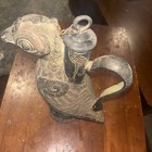 16" Old Chinese Dynasty Bronze Ware Phoenix Bird inscription Wine Tea Pot Flagon — photo 4