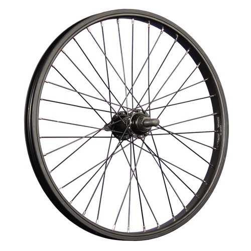 Laufrad 20 Zoll Hinterrad Fahrrad BMX 36 Loch 14mm Achse Aluminium Felge schwarz - Bild 1 von 9