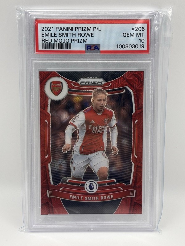 2021 Panini Prizm Premier League Red Mojo 116/159 Emile Smith Rowe PSA 10 GEM MT