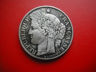 FRANCE 3è REPUBLIQUE BELLE 50 CENTIMES ARGENT CERES 1888 PARIS