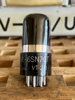 1944 Ken Rad VT-231 JAN-CKR-6SN7GT Vacuum Tube Black Glass Pan Getter STRONG