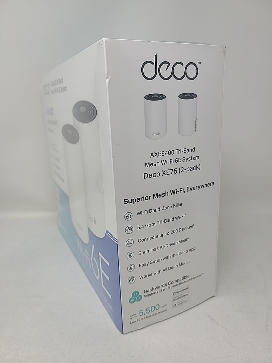 TP-Link Deco AXE5400 Wi-Fi 6E ルーター 2台セット Amazon.com: TP-Link Deco AXE5400 Tri-Band WiFi 6E Mesh