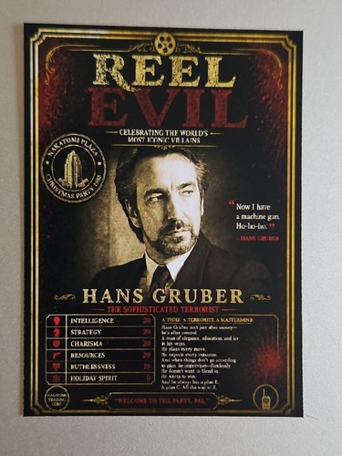 Carte personnalisée Reel Evil - méchants emblématiques de la télévision et du cinéma - Hans Gruber de Die Hard - Photo 1/2