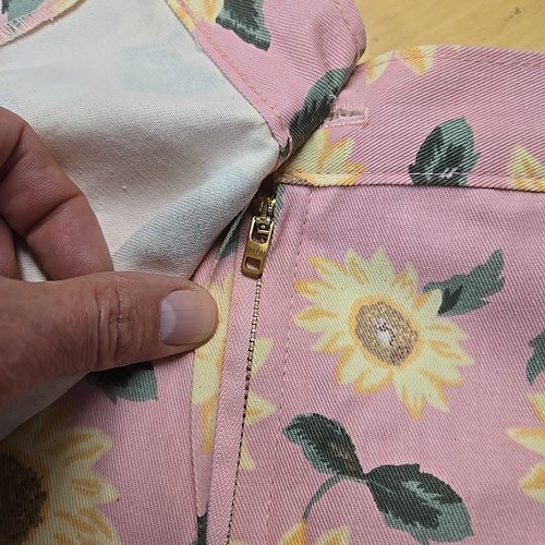 Vintage California Concepts Skort Girl Size 12 Pink Floral Sunflower Made in USA - Picture 6 of 8