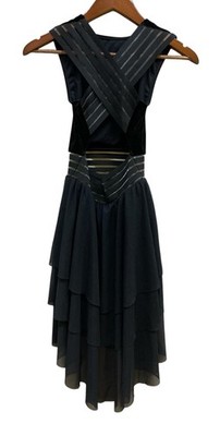real leather corset dress Maayan Black Vegan Leather Corset High Slit Drop Waist Maxi Dress (Arc main image 1