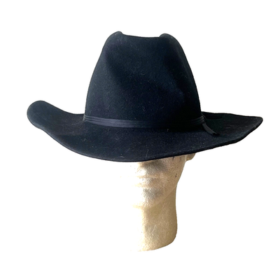Rockmount Ranch Wear Black Wool Cowboy Hat Size 7 1/2 Red Croc Band USA #1742 Rockmount Ranch Wear Cowboy Hat 100% Wool Brown Buckhorn  main image 3