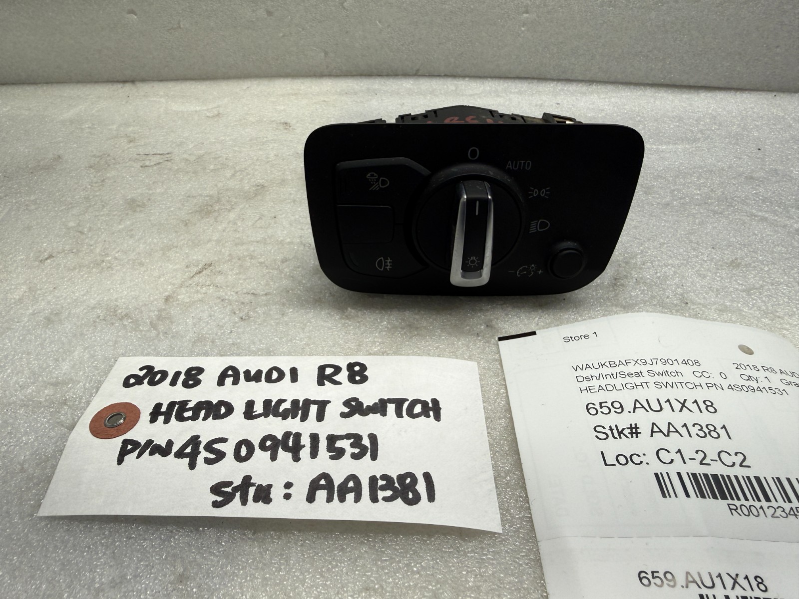 Audi R8 2017-2023 Headlight switch P/N 4S0941531