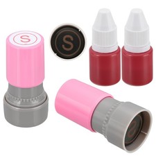 Letter Stamps Self Inking, 2Pcs Character S Alphabet Teacher Stamp, Pink