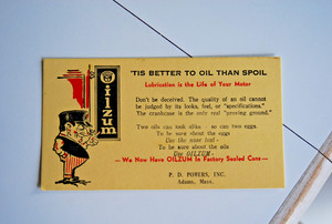  OILZUM & VEEDOL ADVERTISING INK BLOTTERS 1 NEW /1 USED  VINTAGE ORGINAL 