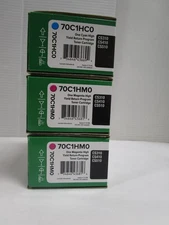 LEXMARK LOT OF 3 70C1HM0 70C1HC0 High-Yield Toner 2-Magenta 1 CYAN NEW SEE PHOTO