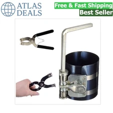 Durable Carbon Steel Piston Ring Compressor & Pliers - Adjustable Safety Design