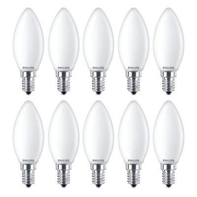 10 x Philips LED Filament Kerzen 2,2W = 25Watt E14 matt 250lm warmweiß 2700K