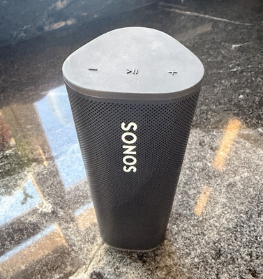 Sonos Roam Tragbarer Lautsprecher zylindrisch Schwarz Bluetooth WLAN kabellos