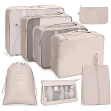 Reise Organizer Set, Packwürfel, Wasserabweisend, Koffer, Kosmetiktasche, Sch...