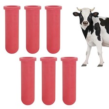 6PCS Calf Feeder Pacifier Teats Soft Feeding Teats for Cattle Horse Donkey Nu...