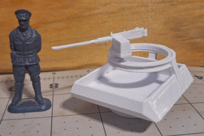 M20 Insert for M8 Greyhound American 6x6 Armored Car 3d Printed 1/32 Scale White
