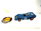 Vintage Hot Wheels Redline Ferrari 312P Blue 1969 Hong Kong W/ Button Original