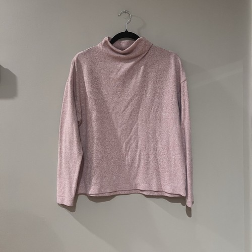 Uniqlo Pink Mock Knit Sweater