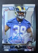 2015 Topps Chrome Malcom Brown Auto Rc Rookie Rams ON CARD. rookie card picture