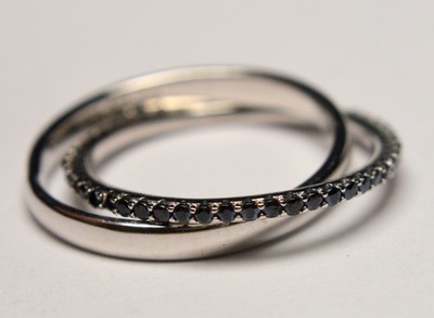 925 STERLING SILBER VOLLE EWIGKEIT erhöhter Twist ewiges Gelübde Ehering