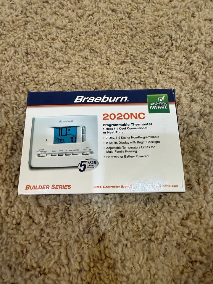BRAEBURN 2220NC 2H/1C 5-2 Day Programmable Thermostat - Image 2 of 4