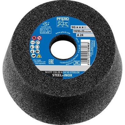 Schleiftopf ETT SG STEELOX 110/55 mm Bohrung 22,23 mm PFERD TOOLS