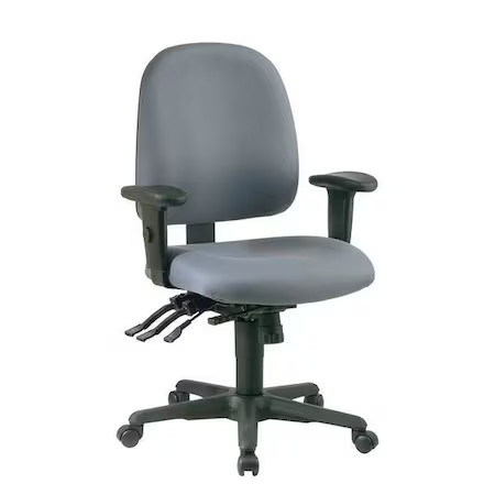 Desk Chair, Adjustable Arms, 3-1/2" Height,