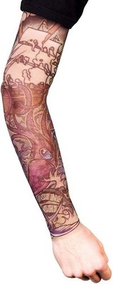 Maskworld Octopus - Tattoo Ärmel zum Überziehen - Armgröße: M - Kostüm-Zubehör f