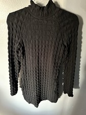 Urban Outfitters Pia Bubble Knit Long Sleeve Mini Dress XS NWT. Black.