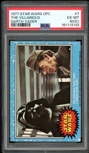 1977 OPC Star Wars #7 The villainous Darth Vader — PSA 6 (OC)