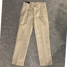Chaps Boys School Approved Performance Pleated Khaki Pants Tan C856012H Size 8