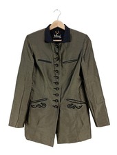 MOTHWURF Strickjacke Damen Strickbekleidung Gr. DE 36 khaki klassischer Stil