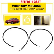 For 2003-2008 Toyota Corolla Black Rubber Roof Drip Molding Strips 2-6x