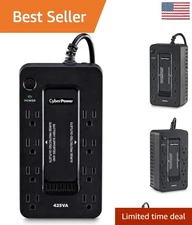 Compact 425VA UPS Battery Backup with 890 Joules Surge Protection –  Certified