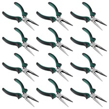 12 Pack 6 Inch Needle Nose Pliers, Spring Loaded Needle Nose Pliers with Wire...