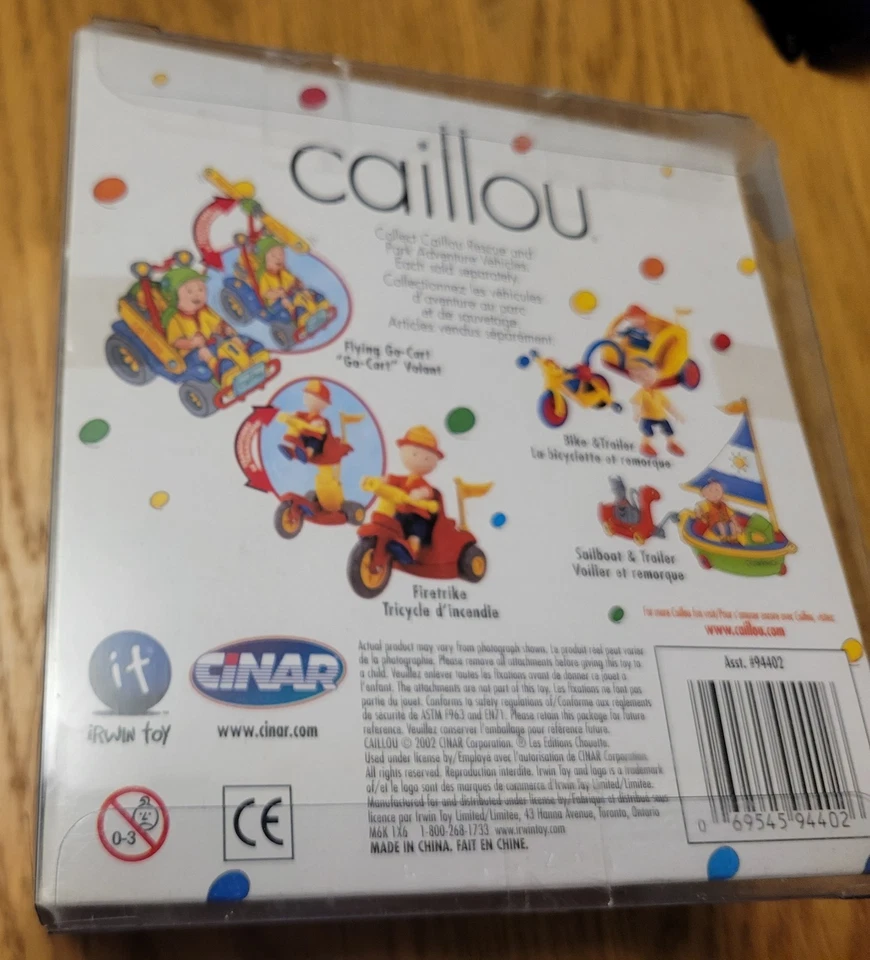 Caillou Toys Lote de 3 Figuras Niños Programa de TV Personajes Nuevo Openbox 2002 Foto 3 de 4