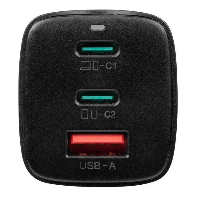 Tactical Caricabatterie Gan Usb+usb-c 65w Black Per Acer Chromebook Tab 10 Lg Q7 - Immagine 3 di 4