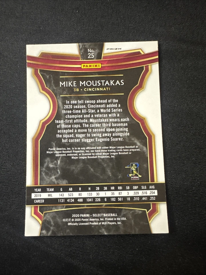Mike Moustakas 2020 Panini Select Scope Prizm #25 NrMt - Image 2 of 2