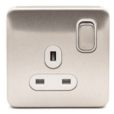 Schneider Lisse Screwless Deco 13a S/Pole Single Switched Socket GGBL3010WSS