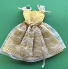 Vintage Barbie Skipper Flower Girl Yellow Dress & Shoes #1904 Mattel Japan 1964